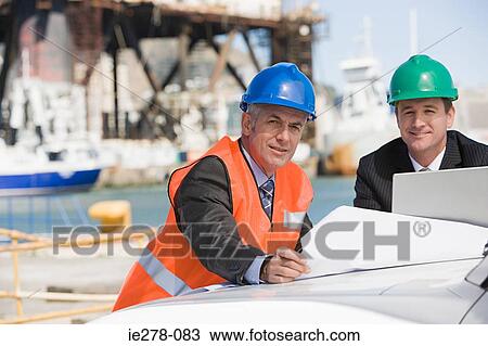Engineers at harbour View Large Photo Image Stock Image - Engineers at harbour. Fotosearch