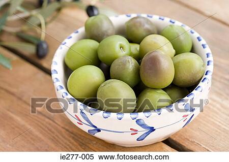 Green olives in a bowl View Large Photo Image Stock Photography - Green olives in a bowl. Fotosearch