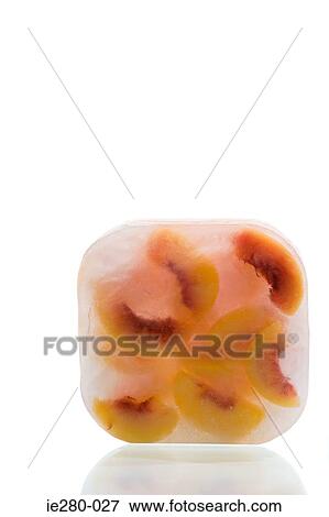 Frozen peaches View Large Photo Image Stock Photo - Frozen peaches. Fotosearch