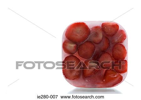 Frozen strawberries View Large Photo Image Stock Photo - Frozen strawberries. Fotosearch