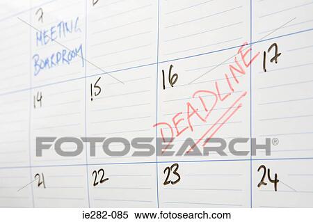 Deadline written on calendar View Large Photo Image Stock Photography - Deadline written on calendar. Fotosearch