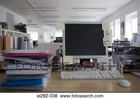 Documents and computer on desk View Large Photo Image Stock Photo - Documents and computer on desk. Fotosearch