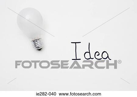 Idea written by lightbulb View Large Photo Image Stock Image - Idea written by lightbulb. Fotosearch