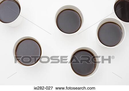 Stock Photo - Six cups of coffee. Fotosearch