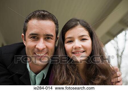 Picture - Portrait of a father and daughter. Fotosearch