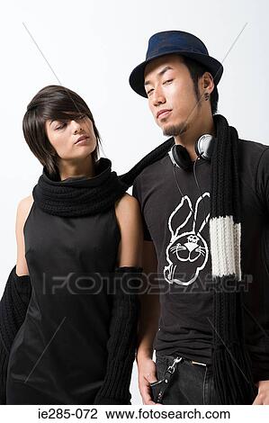 Stylish japanese couple View Large Photo Image Stock Image - Stylish japanese couple. Fotosearch