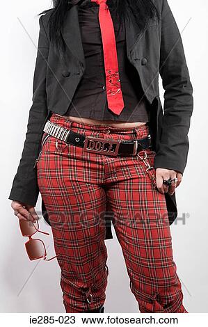Woman wearing tartan trousers View Large Photo Image Stock Image - Woman wearing tartan trousers. Fotosearch
