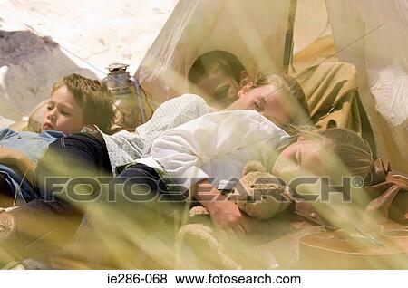 Stock Photo - Friends sleeping. Fotosearch