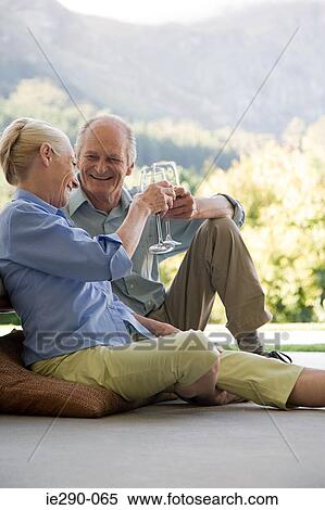 A senior couple toasting View Large Photo Image Stock Photography - A senior couple toasting. Fotosearch