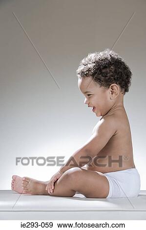 Stock Photo - Profile of a baby boy. Fotosearch