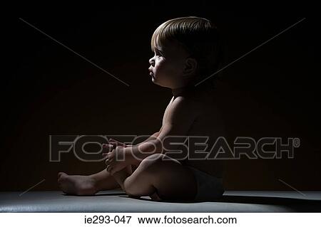 Profile of a baby girl View Large Photo Image Stock Photo - Profile of a baby girl. Fotosearch