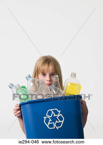 Girl recycling bottles View Large Photo Image Stock Photograph - Girl recycling bottles. Fotosearch