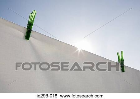 Stock Photography - Sheet drying in sunshine. Fotosearch