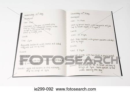 Food diary View Large Photo Image Stock Image - Food diary. Fotosearch