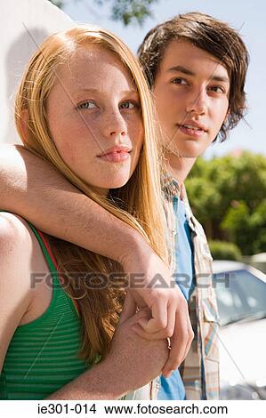 Portrait of a teenage couple View Large Photo Image Picture - Portrait of a teenage couple. Fotosearch
