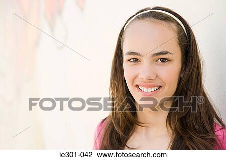 Portrait of a teenage girl View Large Photo Image Stock Image - Portrait of a teenage girl. Fotosearch