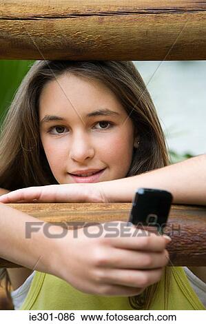 Stock Photograph - Portrait of a teenage girl. Fotosearch