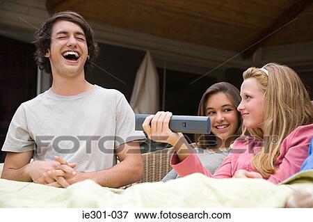 Stock Photo - Teenage friends. Fotosearch
