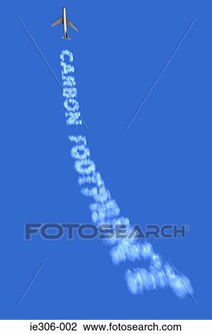 An airplanes carbon footprint View Large Photo Image Stock Image - An airplanes carbon footprint. Fotosearch