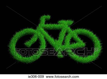 Bicycle made of grass View Large Photo Image Stock Photo - Bicycle made of grass. Fotosearch