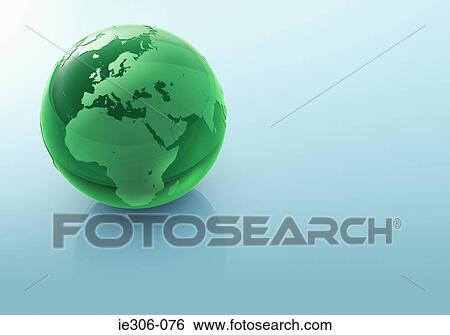 Stock Photograph - Computer generated globe. Fotosearch
