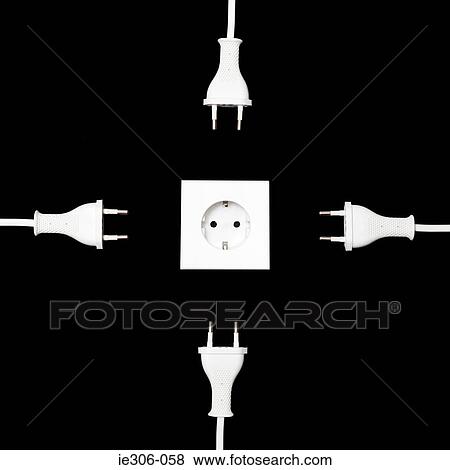 Electrical plugs and socket View Large Photo Image Stock Photo - Electrical plugs and socket. Fotosearch