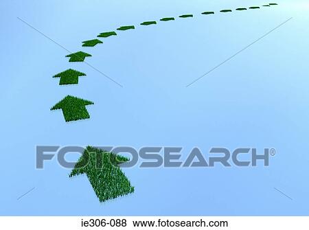 Grass covered direction arrows View Large Photo Image Stock Photo - Grass covered direction arrows. Fotosearch