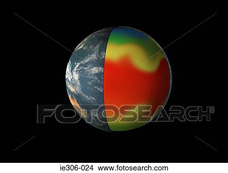 Picture - Planet affected by global warming. Fotosearch