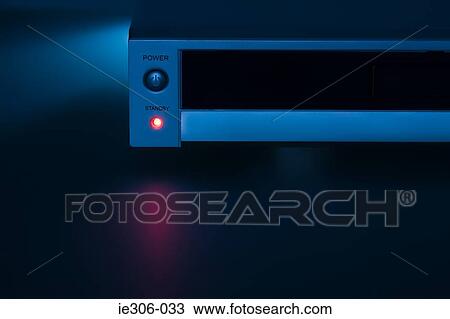 Stock Image - Power light on a dvd player. Fotosearch