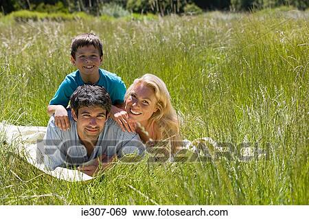 Stock Photo - Portrait of a family. Fotosearch