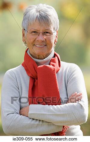 Stock Photography - Portrait of a smiling senior woman. Fotosearch