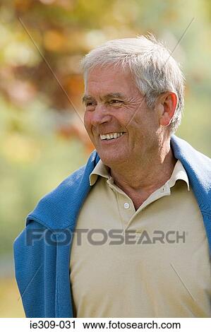 Stock Image - Smiling senior man. Fotosearch
