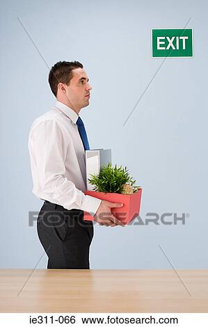 Businessman leaving job View Large Photo Image Stock Photograph - Businessman leaving job. Fotosearch