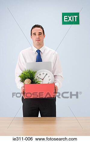 Stock Photograph - Man leaving his job. Fotosearch