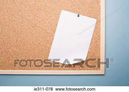 Paper on a noticeboard View Large Photo Image Stock Photo - Paper on a noticeboard. Fotosearch