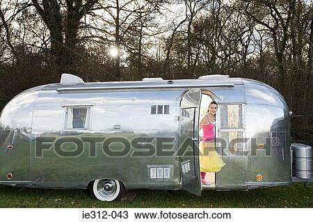 A teenage girl in a caravan View Large Photo Image Stock Image - A teenage girl in a caravan. Fotosearch