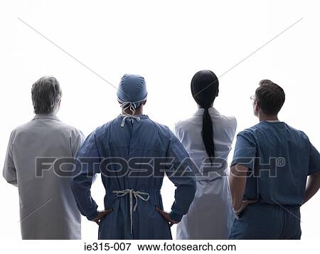 Rear view of medical professionals View Large Photo Image Stock Photo - Rear view of medical professionals. Fotosearch