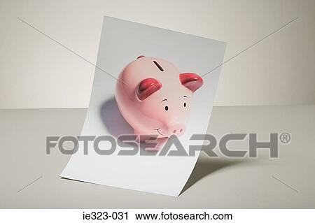 Stock Image - Photograph of a piggy bank. Fotosearch