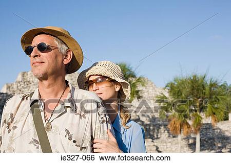 Couple at ruins View Large Photo Image Stock Photograph - Couple at ruins. Fotosearch