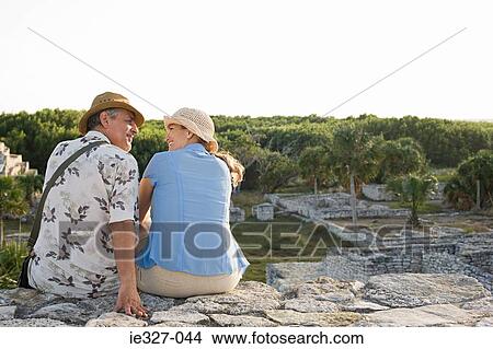 Couple near ruins View Large Photo Image Picture - Couple near ruins. Fotosearch