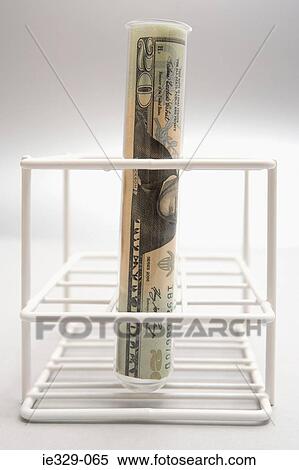 American banknote in a test tube View Large Photo Image Stock Photography - American banknote in a test tube. Fotosearch