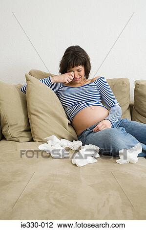 Pregnant woman crying View Large Photo Image Stock Image - Pregnant woman crying. Fotosearch