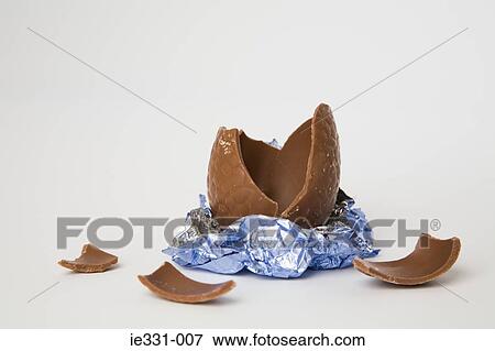 A chocolate easter egg View Large Photo Image Stock Photo - A chocolate easter egg. Fotosearch