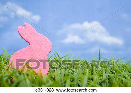 Pink rabbit shape View Large Photo Image Stock Photo - Pink rabbit shape. Fotosearch