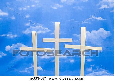 Three palm leaf crosses View Large Photo Image Stock Image - Three palm leaf crosses. Fotosearch
