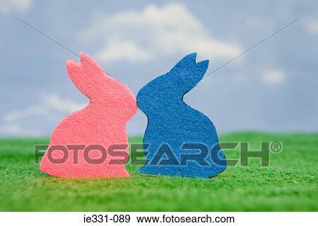 Two rabbit shapes View Large Photo Image Stock Photo - Two rabbit shapes. Fotosearch