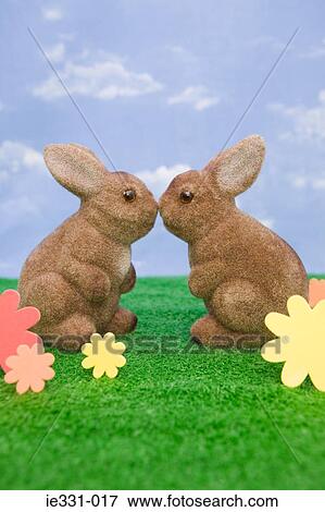 Two toy rabbits View Large Photo Image Stock Photo - Two toy rabbits. Fotosearch
