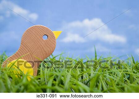 Stock Image - Wooden chick. Fotosearch