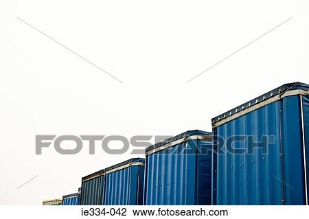 Blue semi trailers View Large Photo Image Stock Image - Blue semi trailers. Fotosearch