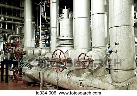 Pipes in a power plant View Large Photo Image Stock Photograph - Pipes in a power plant. Fotosearch